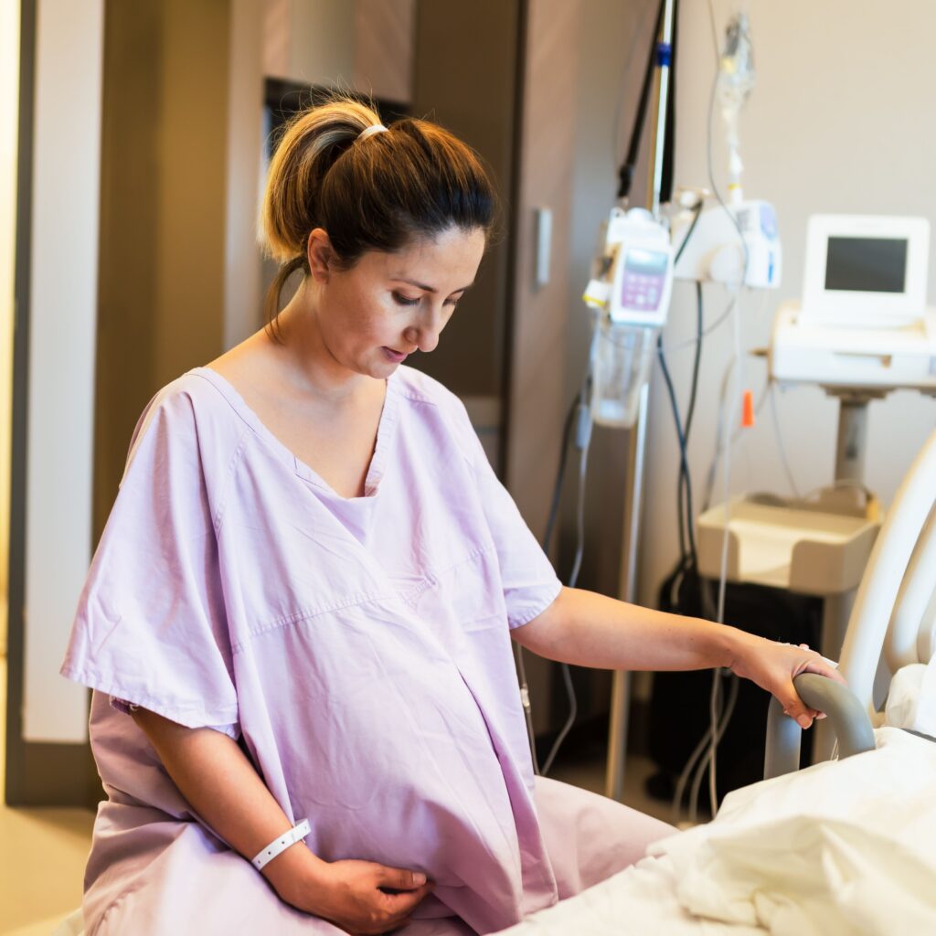 pregnant woman at hospital